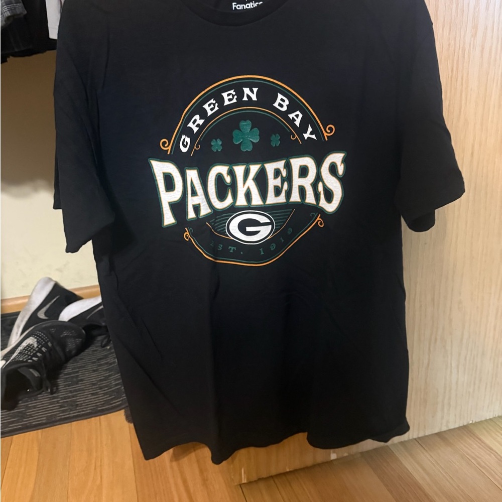 Fanatics Black Green Bay Packers Tee